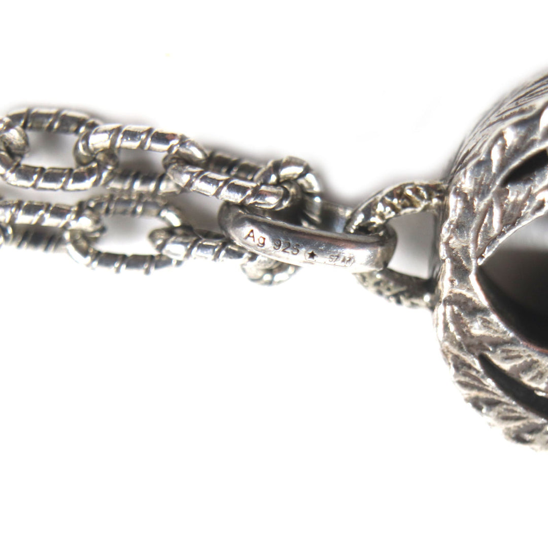 GUCCI Necklace Main�FAG925 Silver Arabesque Interlocking G mens Used Authentic
