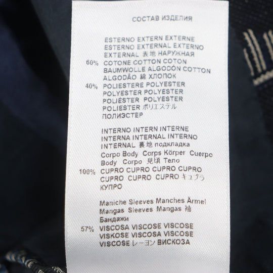 ETRO setup Outer: 60% cotton, Outer: 40% polyester, Lining: 100% cupra, Sleeve lining: 57% rayon, Sleeve lining: 43% polyester Navy mens 54 Used Authentic