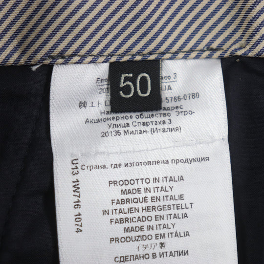 ETRO setup Outer: 60% cotton, Outer: 40% polyester, Lining: 100% cupra, Sleeve lining: 57% rayon, Sleeve lining: 43% polyester Navy mens 54 Used Authentic