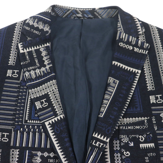 ETRO setup Outer: 60% cotton, Outer: 40% polyester, Lining: 100% cupra, Sleeve lining: 57% rayon, Sleeve lining: 43% polyester Navy mens 54 Used Authentic