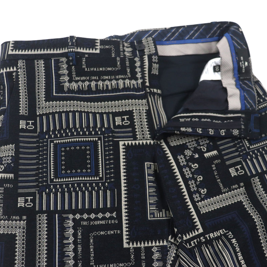 ETRO setup Outer: 60% cotton, Outer: 40% polyester, Lining: 100% cupra, Sleeve lining: 57% rayon, Sleeve lining: 43% polyester Navy mens 54 Used Authentic