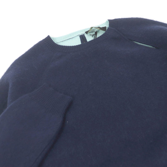 FENDI knit FZX110 Main: 95% cashmere, Main: 5% nylon Navy mens 46 Used Authentic