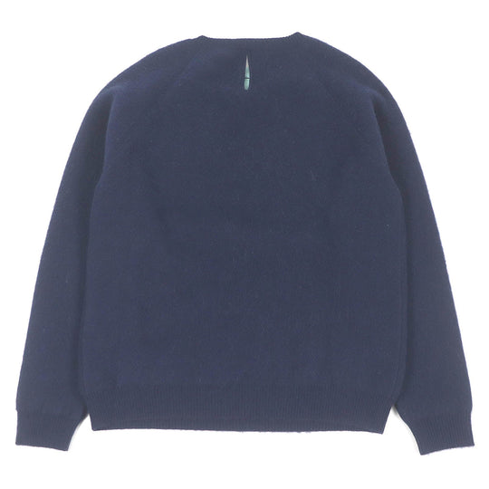 FENDI knit FZX110 Main: 95% cashmere, Main: 5% nylon Navy mens 46 Used Authentic