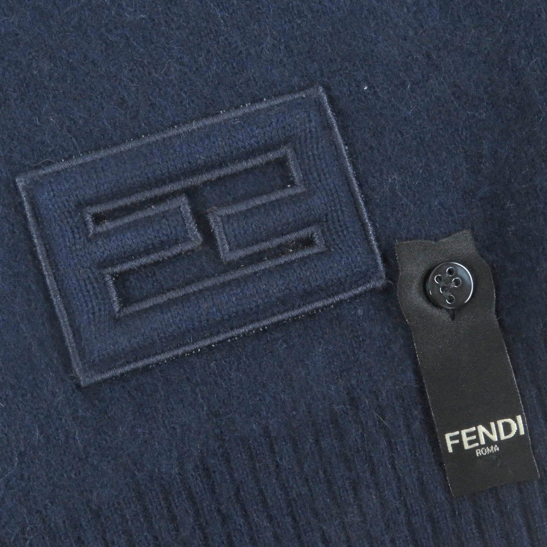 FENDI knit FZX110 Main: 95% cashmere, Main: 5% nylon Navy mens 46 Used Authentic