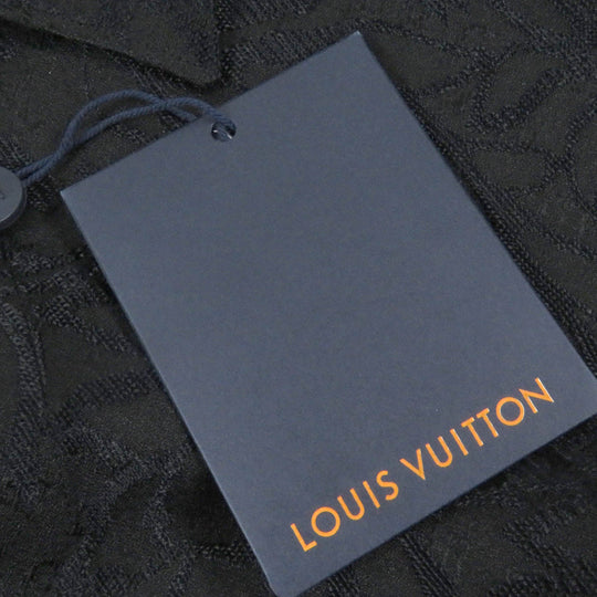 LOUIS VUITTON Long sleeve shirt Main: 53% rayon, Main: 47% silk black mens 41 Used Authentic
