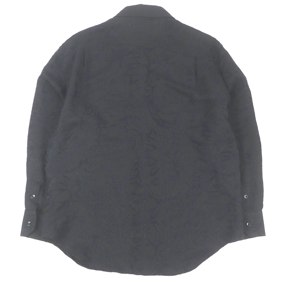 LOUIS VUITTON Long sleeve shirt Main: 53% rayon, Main: 47% silk black mens 41 Used Authentic