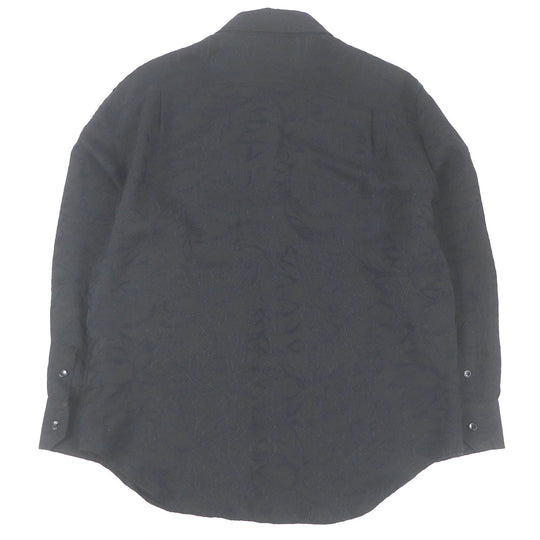 LOUIS VUITTON Long sleeve shirt Main: 53% rayon, Main: 47% silk black mens 41 Used Authentic
