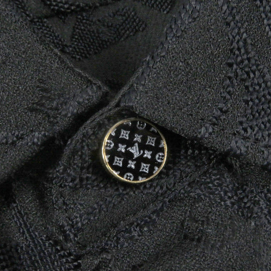 LOUIS VUITTON Long sleeve shirt Main: 53% rayon, Main: 47% silk black mens 41 Used Authentic