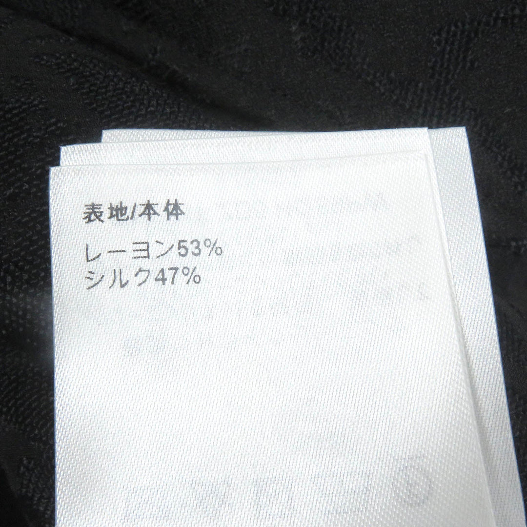 LOUIS VUITTON Long sleeve shirt Main: 53% rayon, Main: 47% silk black mens 41 Used Authentic