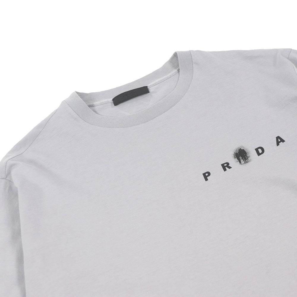 PRADA Short sleeve T-shirt UJN822 Main: 100% cotton gray mens M Used Authentic