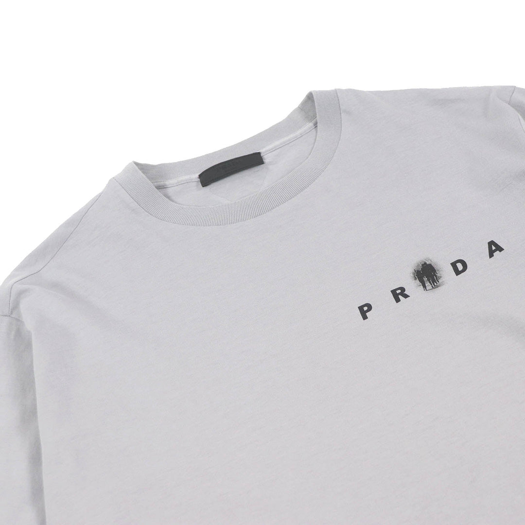 PRADA Short sleeve T-shirt UJN822 Main: 100% cotton gray mens M Used Authentic
