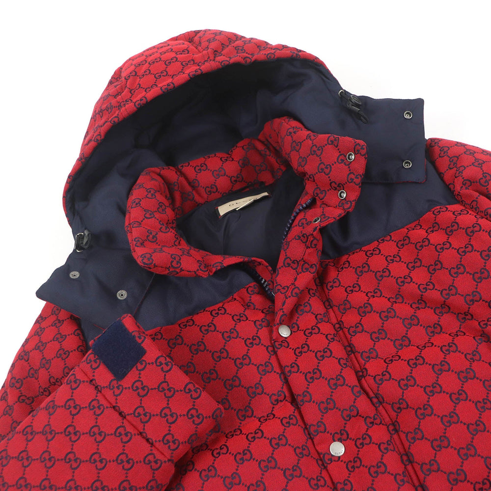 GUCCI Down jacket 762559 Outer: 70% cotton, Outer: 30% polyester, Lining: 100% nylon, Part: 100% cotton, Part: 100% polyester Red mens 44 Used Authentic