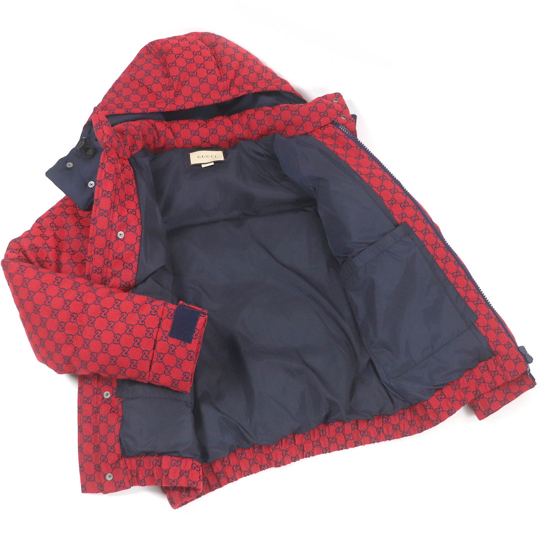 GUCCI Down jacket 762559 Outer: 70% cotton, Outer: 30% polyester, Lining: 100% nylon, Part: 100% cotton, Part: 100% polyester Red mens 44 Used Authentic