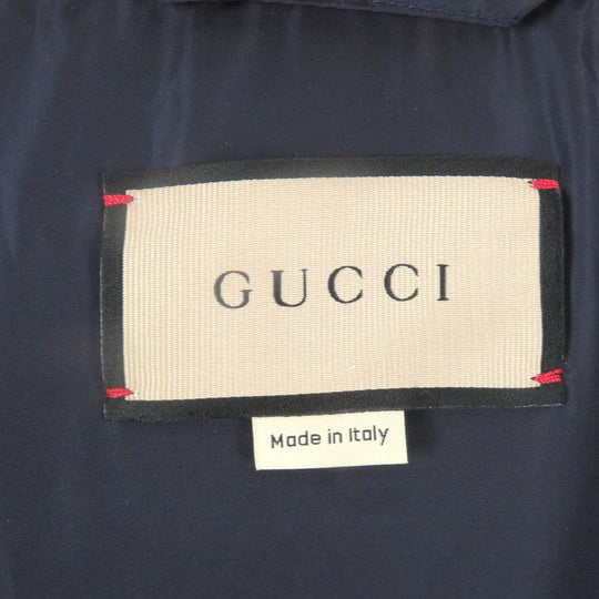 GUCCI Down jacket 762559 Outer: 70% cotton, Outer: 30% polyester, Lining: 100% nylon, Part: 100% cotton, Part: 100% polyester Red mens 44 Used Authentic