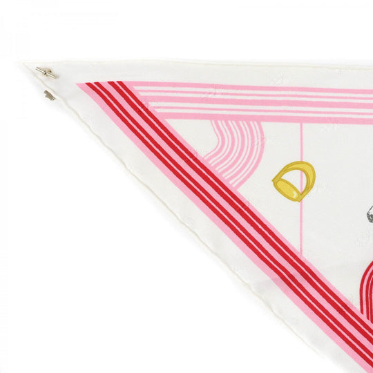 HERMES scarf silk multicolor Triangle College GARDE  ROBE POP