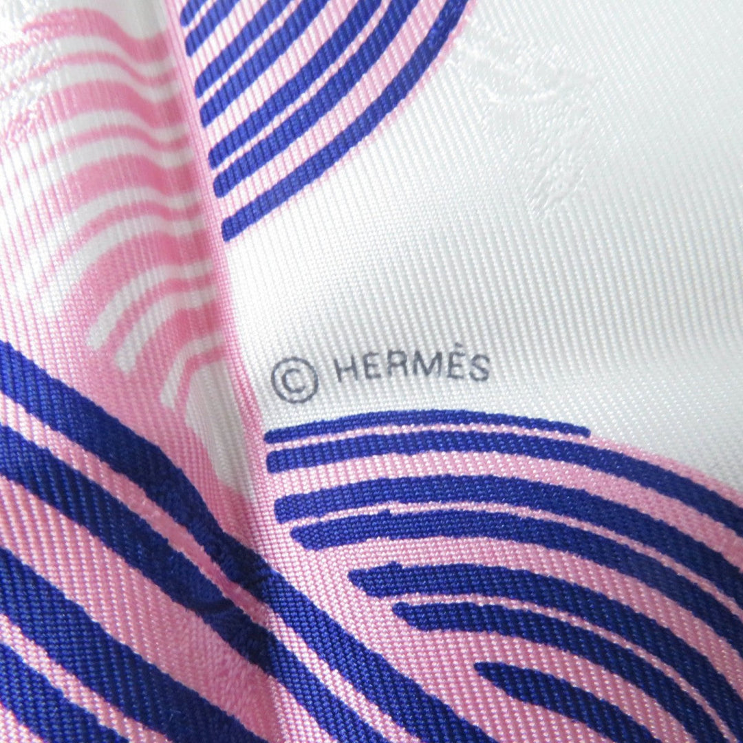 HERMES scarf silk multicolor Triangle College GARDE  ROBE POP