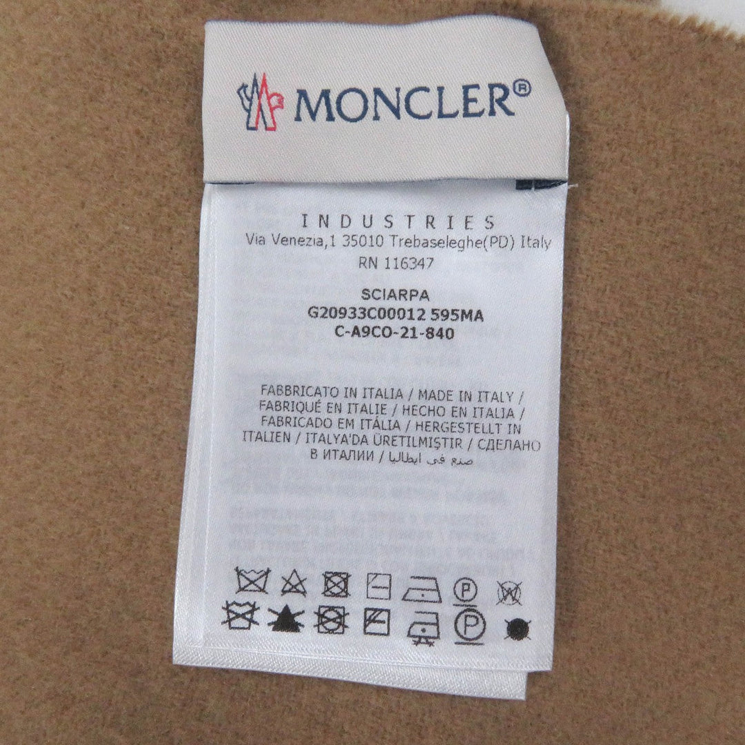 MONCLER Scarf Main: 100% wool beige SCIARPA mens Used Authentic