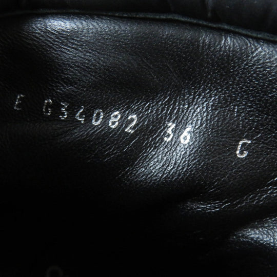 CHANEL boots G34082 Nylon , Part: Leather black COCONEIGE COCONEIGE Women 36 C Used Authentic
