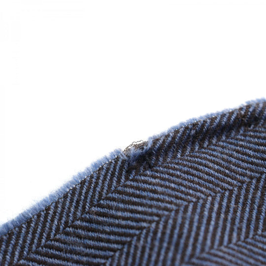 GUCCI Scarf 344993 Main: 100% wool Blue type Herringbone Pattern mens Used Authentic