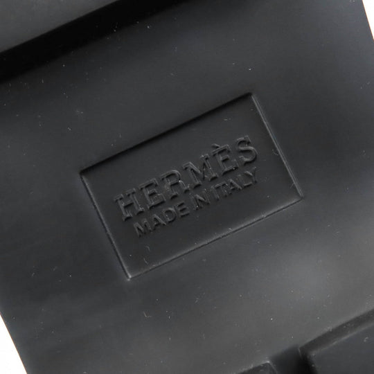 HERMES Ankle boots 232064Z Part: Leather Black orange fresh Women 38.5 Used Authentic