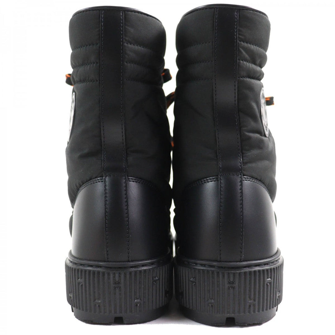 HERMES Ankle boots 232064Z Part: Leather Black orange fresh Women 38.5 Used Authentic