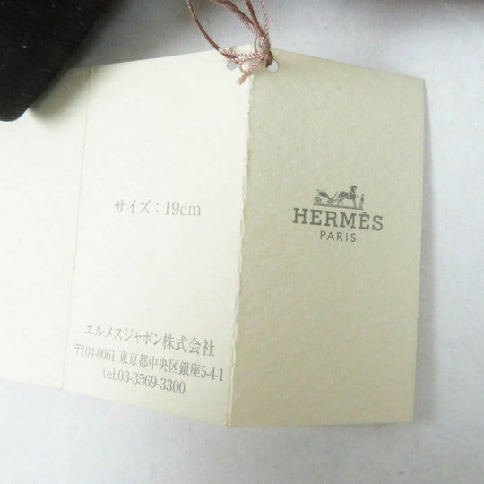 HERMES gloves Main: Lamb leather, Lining: 100% silk Black Bordeaux Women 7 Used Authentic