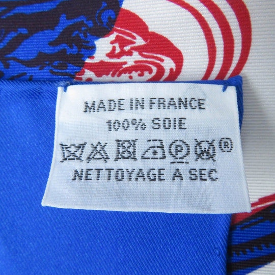 HERMES scarf Main: 100% silk Blue type Carre70 Caregean BRIDES de GALA Ceremony Bridle Women Used Authentic