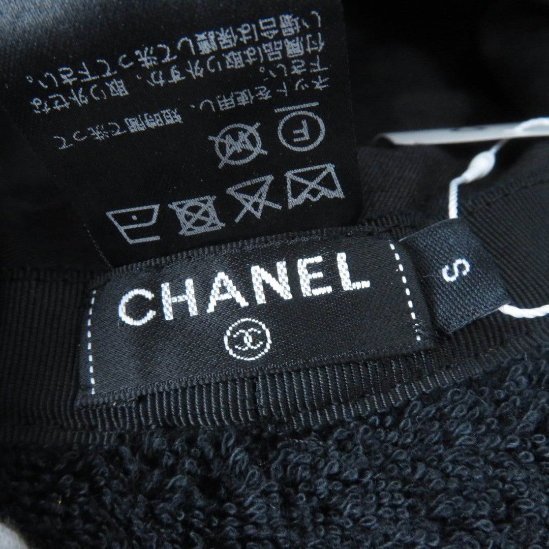 CHANEL hat 21C Main: 100% cotton, Lining: 100% cotton black Women S Used Authentic