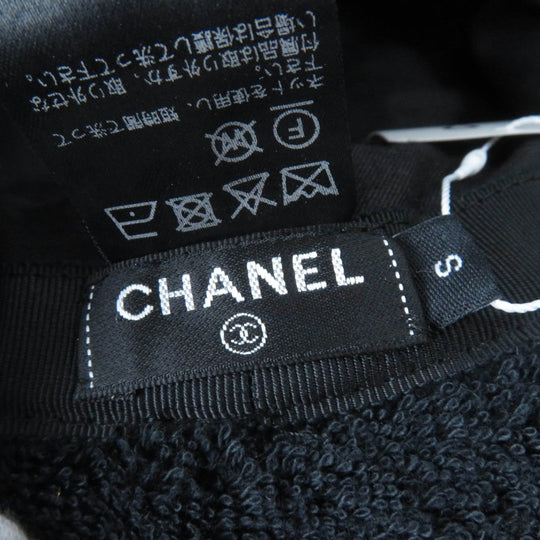CHANEL hat 21C Main: 100% cotton, Lining: 100% cotton black Women S Used Authentic