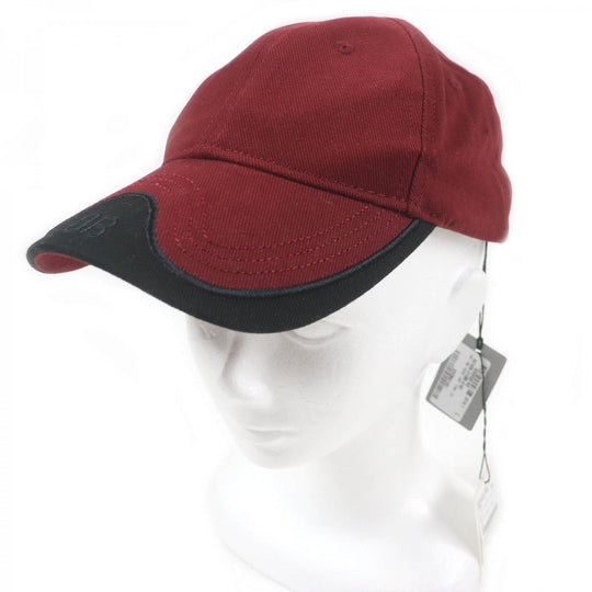 BALENCIAGA cap 531585 cotton Bordeaux mens Used Authentic