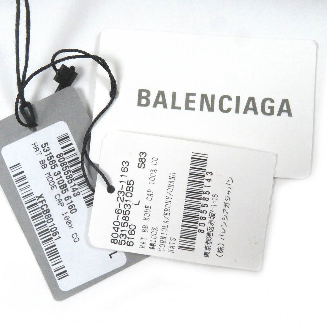 BALENCIAGA cap 531585 cotton Bordeaux mens Used Authentic