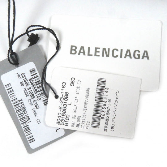 BALENCIAGA cap 531585 cotton Bordeaux mens Used Authentic