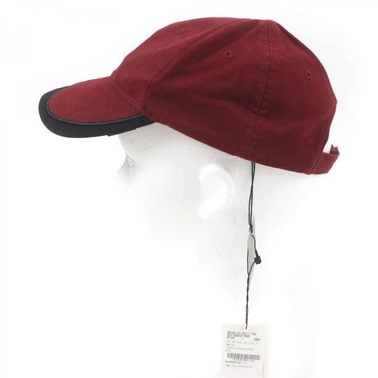 BALENCIAGA cap 531585 cotton Bordeaux mens Used Authentic