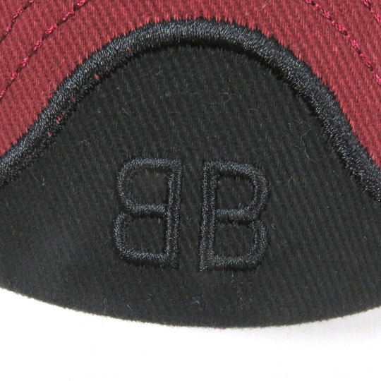 BALENCIAGA cap 531585 cotton Bordeaux mens Used Authentic