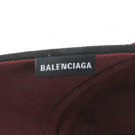 BALENCIAGA cap 531585 cotton Bordeaux mens Used Authentic