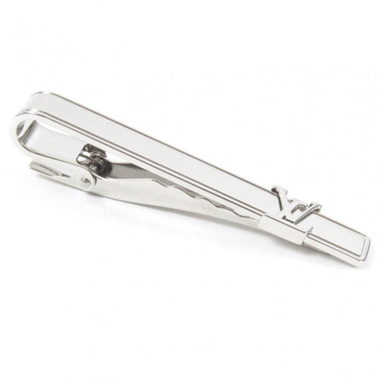 LOUIS VUITTON Tie pin M61981 metal Silver LV Pans Cravat mens Used Authentic