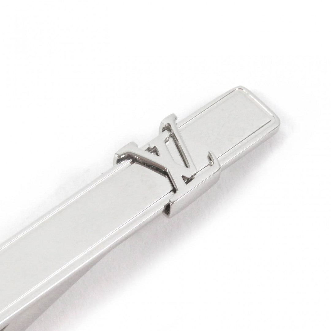 LOUIS VUITTON Tie pin M61981 metal Silver LV Pans Cravat mens Used Authentic