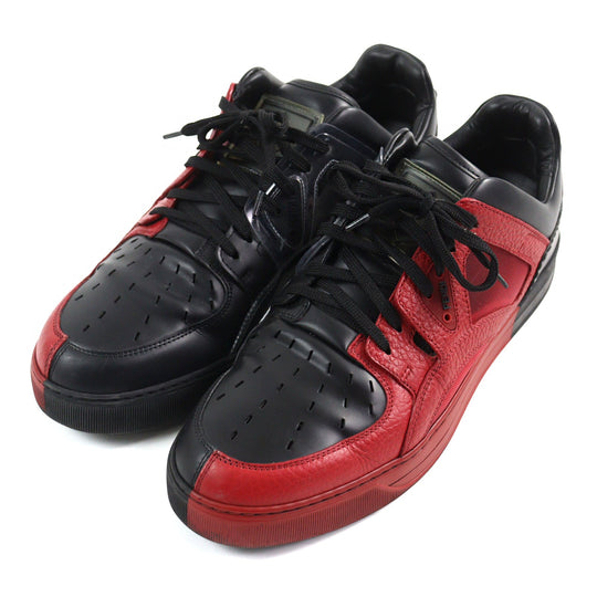 FENDI sneakers Main: Leather Black red mens 7 Used Authentic