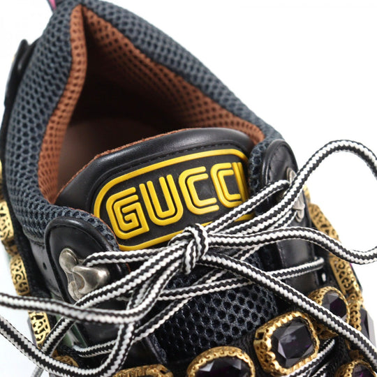 GUCCI sneakers 537355 leather multicolor Flashtrek SEGA Green Removable Crystal Flashtrek 8