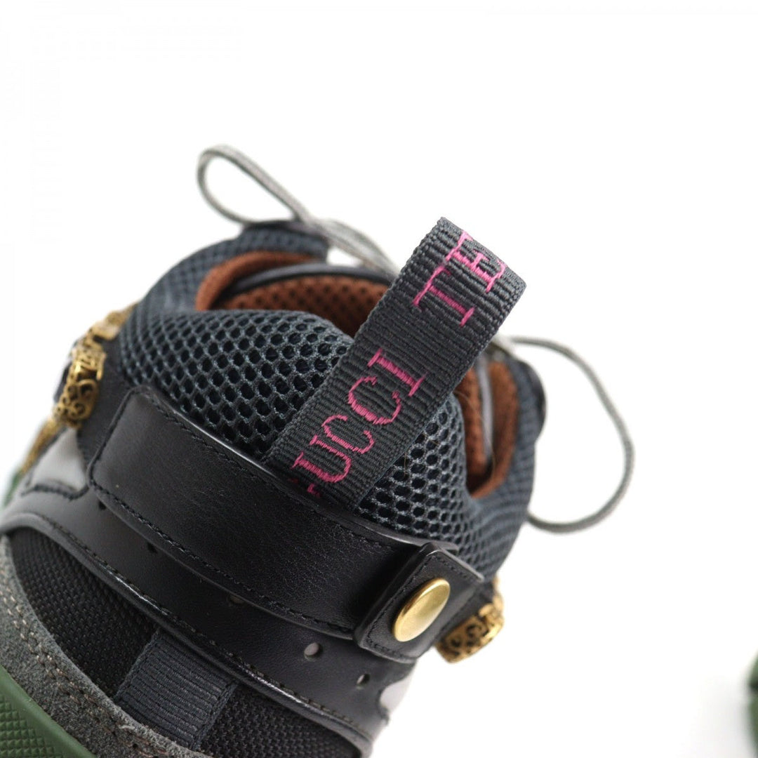 GUCCI sneakers 537355 leather multicolor Flashtrek SEGA Green Removable Crystal Flashtrek 8
