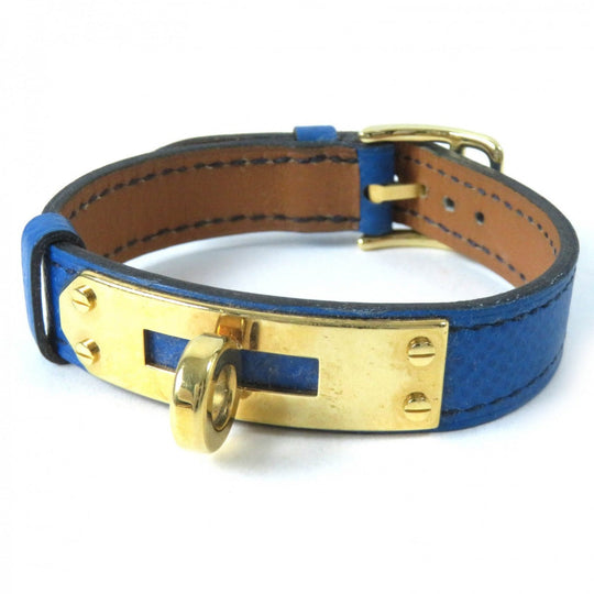 HERMES bracelet Main: Leather blue Women Used Authentic