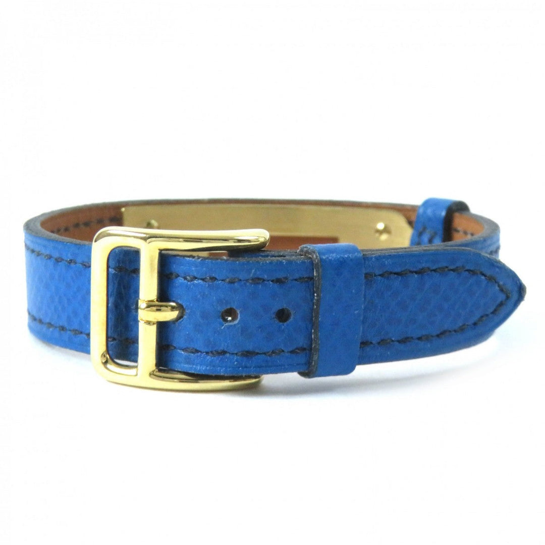 HERMES bracelet Main: Leather blue Women Used Authentic
