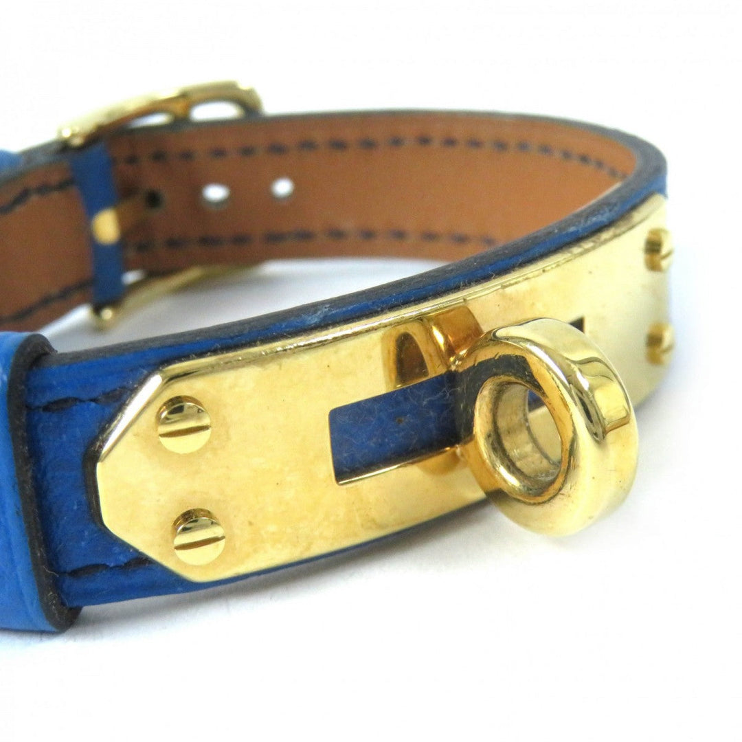 HERMES bracelet Main: Leather blue Women Used Authentic