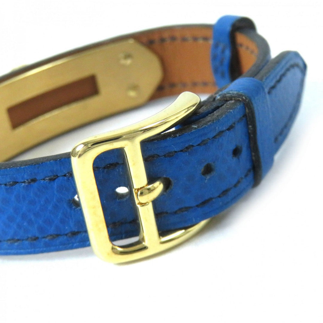 HERMES bracelet Main: Leather blue Women Used Authentic