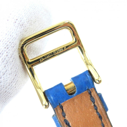 HERMES bracelet Main: Leather blue Women Used Authentic