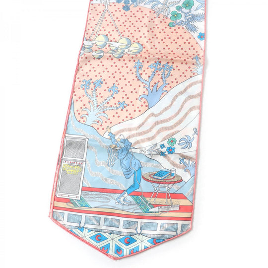 HERMES Stall Main: 100% silk multicolor Maxi Twilly LE PREMIER CHANT WOW Women Used Authentic