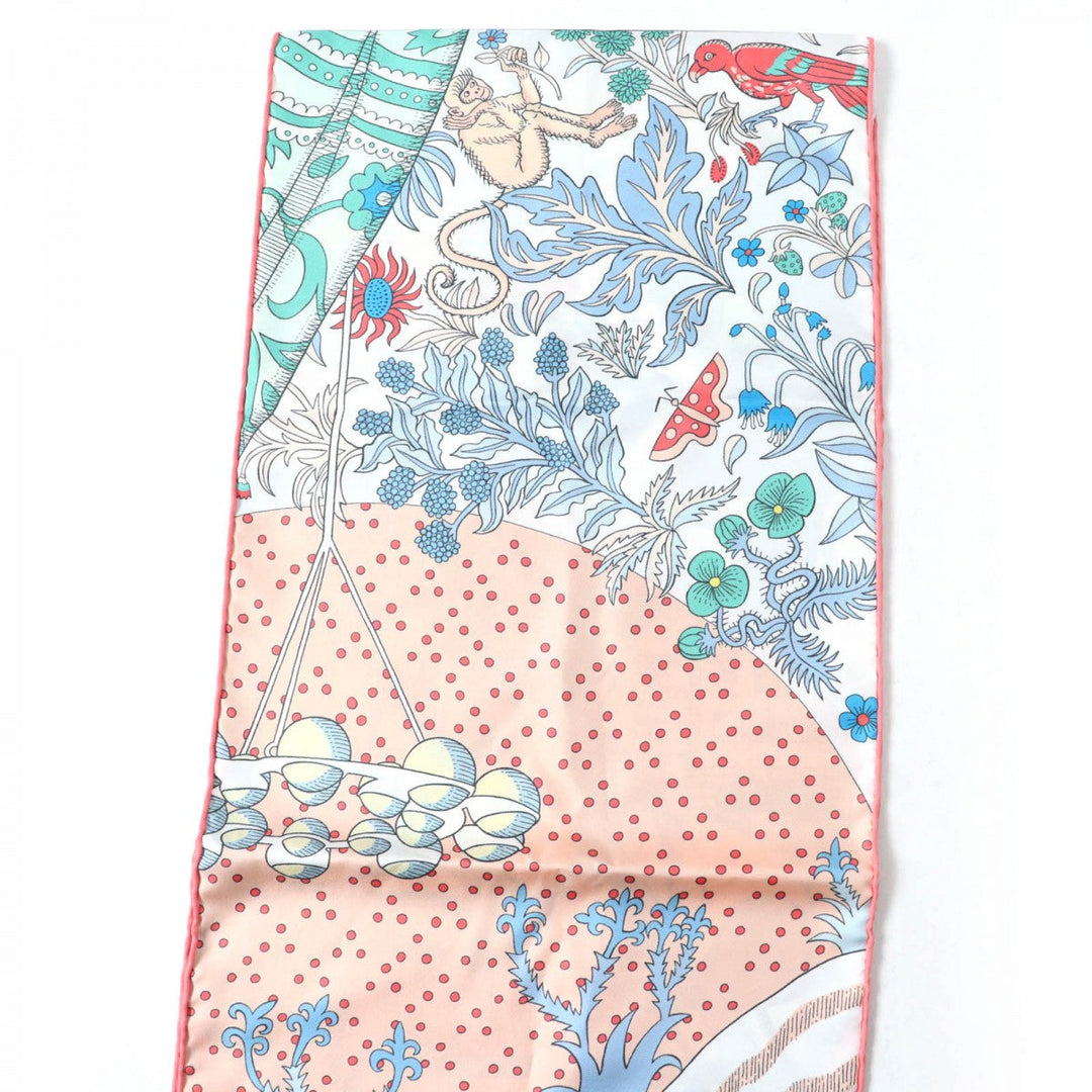 HERMES Stall Main: 100% silk multicolor Maxi Twilly LE PREMIER CHANT WOW Women Used Authentic