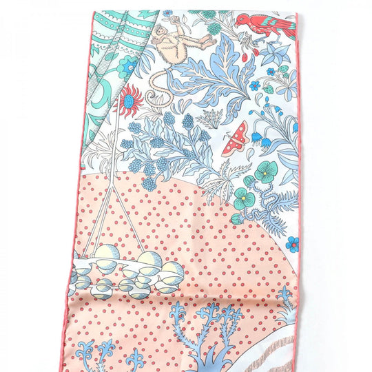 HERMES Stall Main: 100% silk multicolor Maxi Twilly LE PREMIER CHANT WOW Women Used Authentic