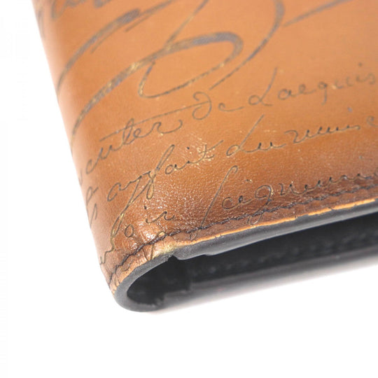 Berluti Bifold Wallet Main: Leather Brown mens Used Authentic