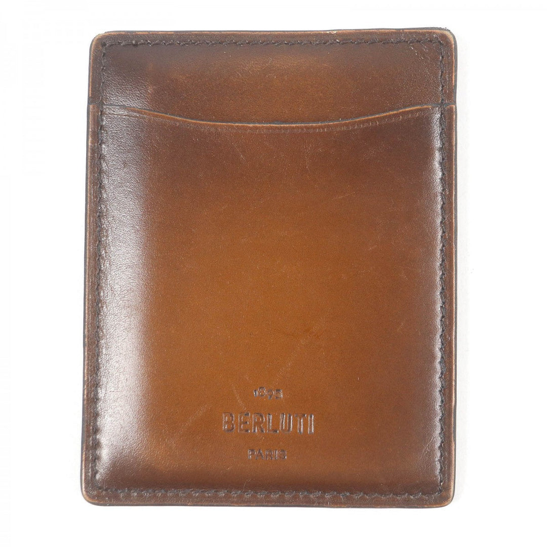 Berluti Bifold Wallet Main: Leather Brown mens Used Authentic
